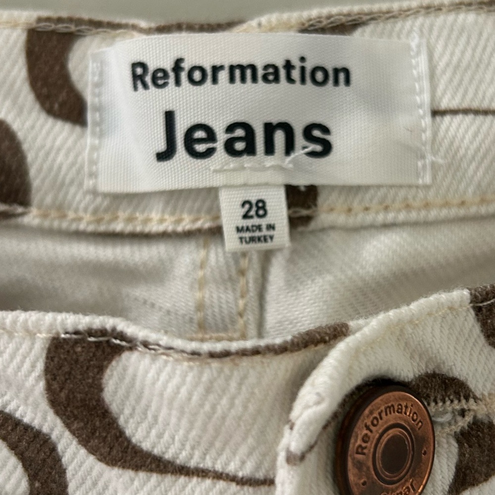 Reformation Off-White Mod Jeans size 28 - Picture 3 of 5